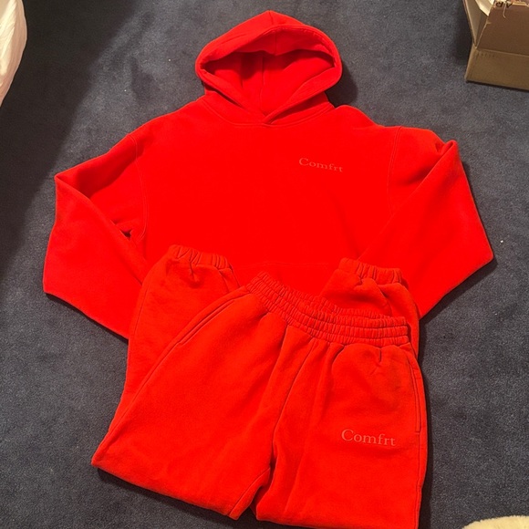 Comfrt Other - Comfort Red Women's Hooded Jacket & Jogger Set
